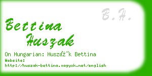 bettina huszak business card